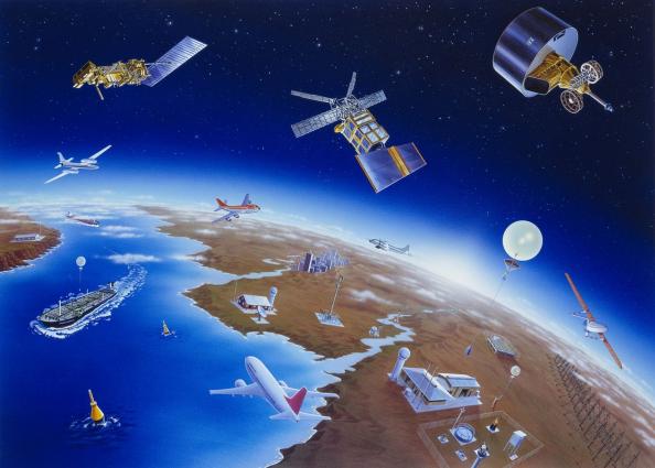 Componentes del Sistema Mundial de Observación Meteorológica.