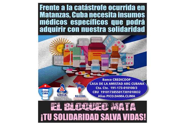 Organizaciones y cubanos residentes en Argentina promueven campaña de envío de donaciones a Cuba