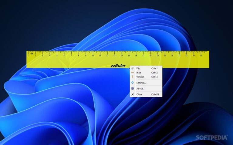 zzRuler es una sencilla aplicación de regla en pantalla para tomar medidas