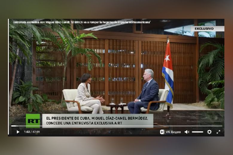 Entrevista concedida por el Presidente de Cuba Miguel Díaz-Canel Bermúdez a RT en Español