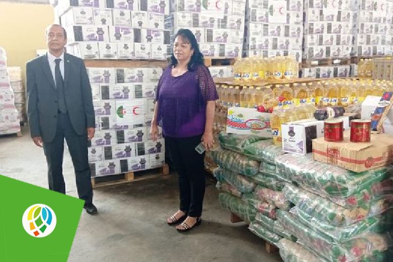 Recibe Pinar del Río un donativo de alimentos procedente de Argelia, destinado a familias damnificadas por el meteoro
