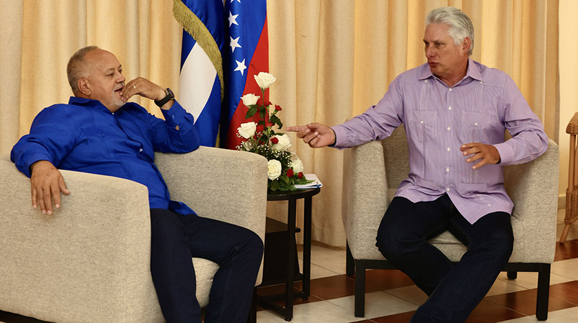 Presidente cubano recibió a Diosdado Cabello